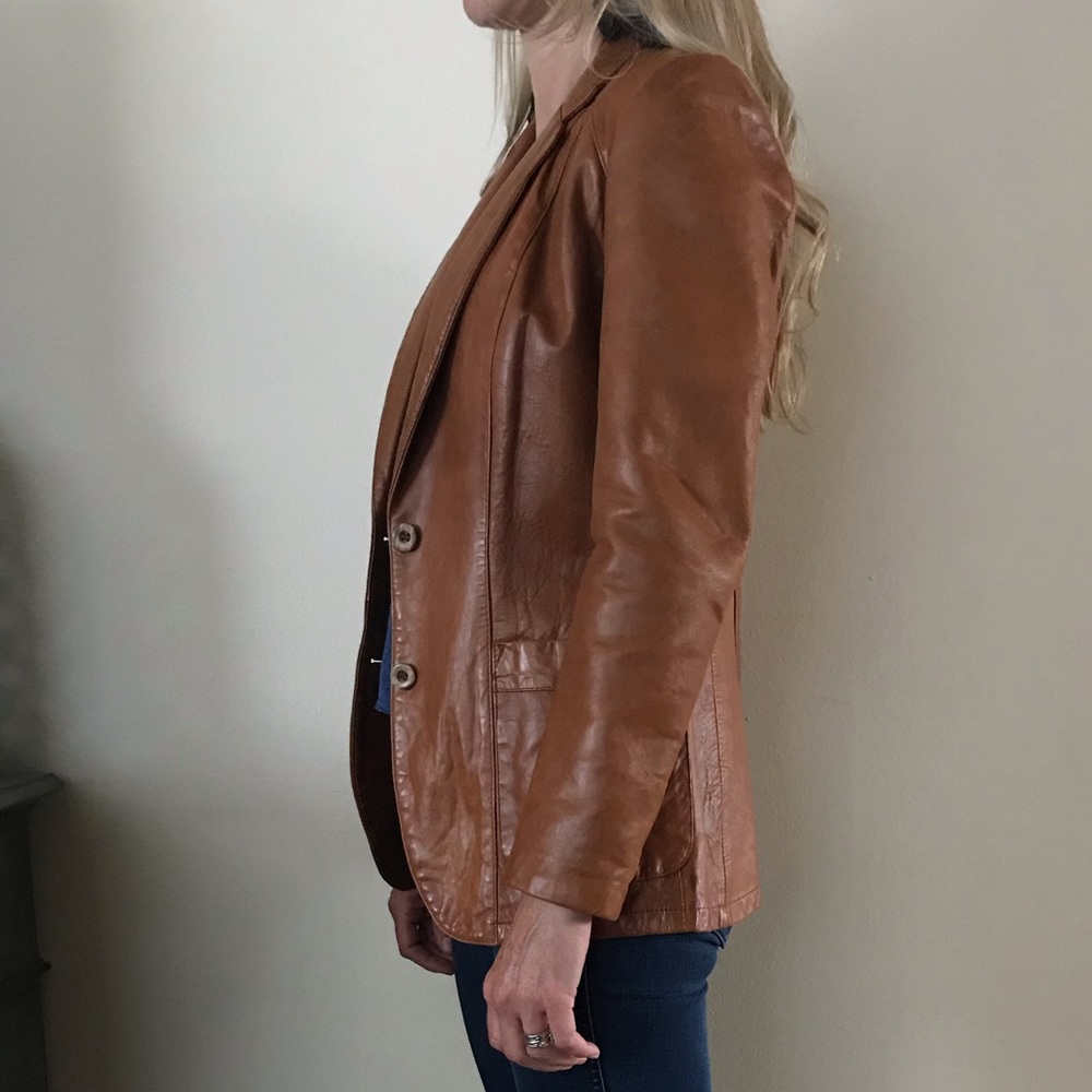 Vintage Leather Jacket blazer - Picture 4 of 8